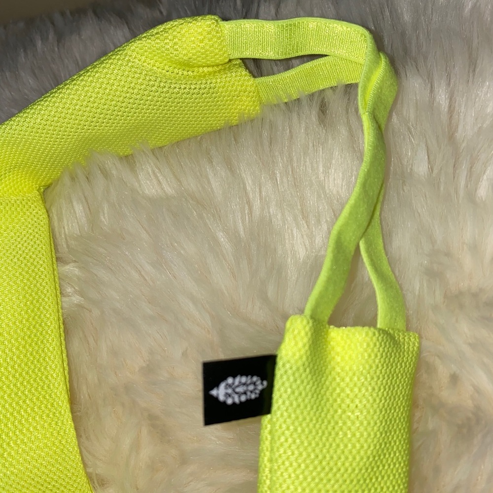 Free People Can You Feel It Soft Crisscross Headband in Neon Yellow - Picture 3 of 4